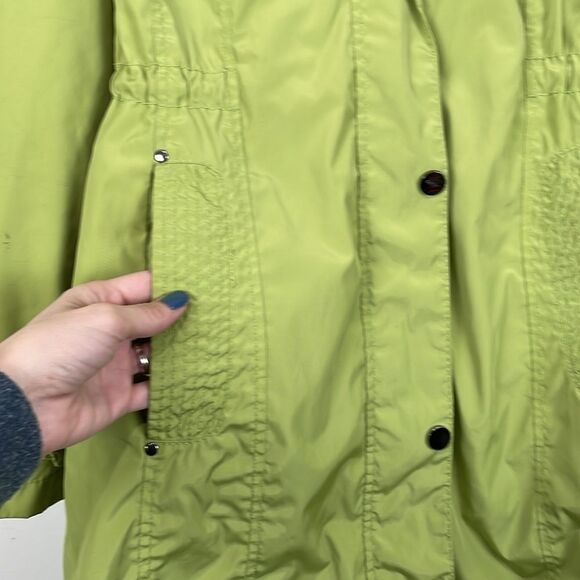 Johnston & Murphy Hip Length Rain Jacket Size XS (2/4) Green Hooded - Picture 2 of 13
